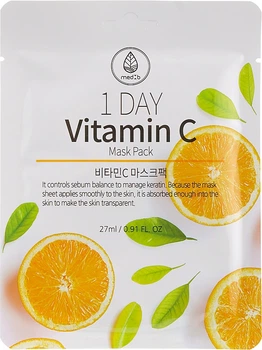 Маска тканинна для обличчя з вітаміном С - Med B Vitamin C Mask Pack 27g (877753-17882)