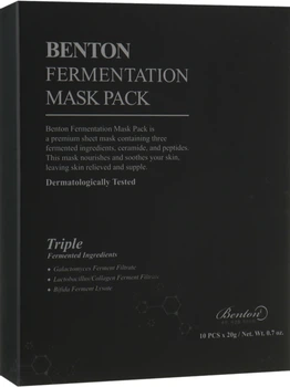 Набір ферментованих масок для обличчя - Benton Fermentation Mask Pack 10шт (762708-8529)