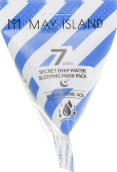 Нічна маска з гіалуроновою кислотою зволожувальна - May Island 7 Days Secret Deep Water Sleeping Mask Pack 5g (792867-45591)