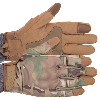 Рукавички тактичні із закритими пальцями Military Rangers BC-9878 Колір: Камуфляж Multicam розмір: XL
