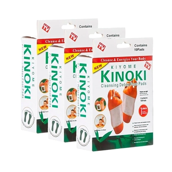 Комплект 3 упаковки, пластырь для выведения токсинов Kinoki 10 шт./уп. (3000080-TOP-3)