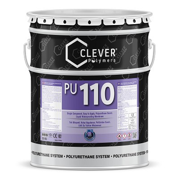 Поліуретанова гідроізоляція Clever PU Base 110 сірий відро 5 кг
