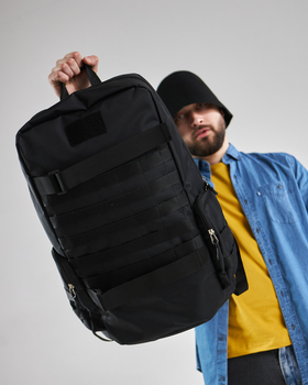 Рюкзак тактичний Kiborg на 36 літрів, дорожній тревел, колір чорний