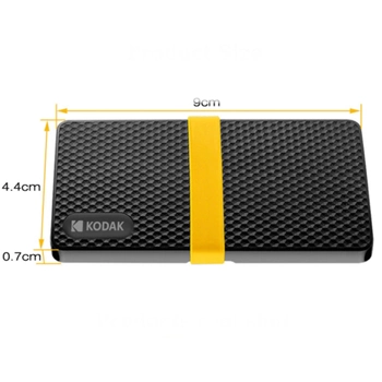 Внешний Жесткий SSD диск Kodak X200 256Gb USB 3.1 Черный + кейс
