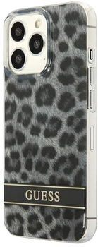 Etui plecki Guess Leopard do Apple iPhone 13/13 Pro Grey (3666339047467)