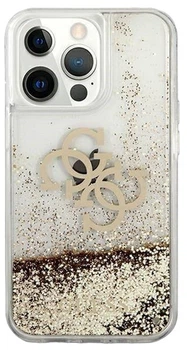 Панель Guess 4G Big Liquid Glitter для Apple iPhone 13 Pro Max Gold (3666339024666)