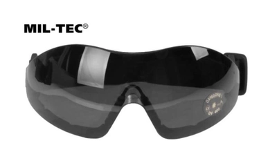 Очки защитные Mil-Tec Commando Черные с соответствием стандартам безопасности и антифоговым покрытием во избежание запотевания во время стрельбы