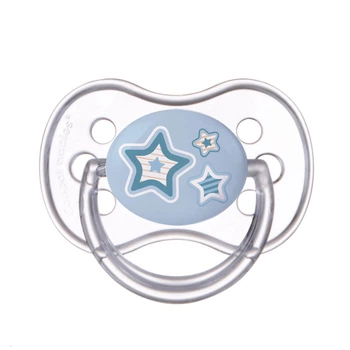 Пустышка латексная круглая Newborn baby Синяя Canpol Babies 0-6 м (5903407224312)