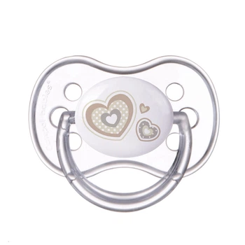 Пустышка латексная круглая Newborn baby Бежевая Canpol Babies 0-6 м (5903407224312)
