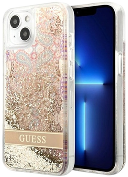 Панель Guess Paisley Liquid Glitter для Apple iPhone 13 mini Gold (3666339041311)