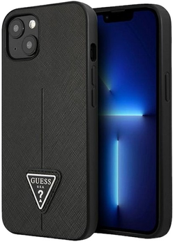 Панель Guess Saffiano Triangle Logo для Apple iPhone 13 mini Black (3666339040277)