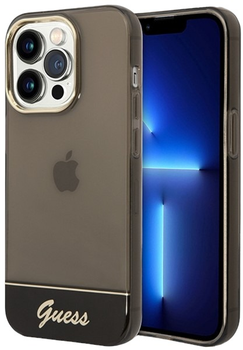 Etui plecki Guess Translucent do Apple iPhone 14 Pro Black (3666339088248)