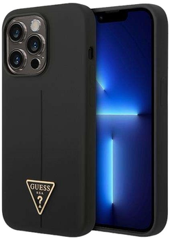 Etui plecki Guess Silicone Triangle do Apple iPhone 14 Pro Black (3666339065867)