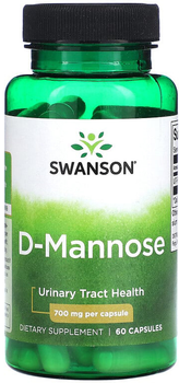 Suplement diety Swanson D-Mannose 700 mg 60 kapsułek (0087614111858)