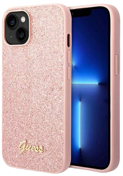 Панель Guess Glitter Script для Apple iPhone 14 Plus Pink (3666339065058)