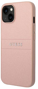 Etui plecki Guess Saffiano Strap do Apple iPhone 14 Plus Pink (3666339088675)