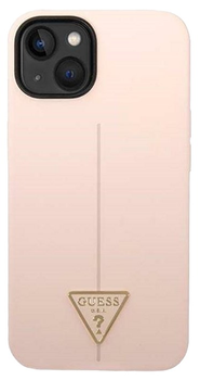 Панель Guess Silicone Triangle для Apple iPhone 14 Plus Pink (3666339065935)