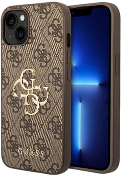 Панель Guess 4G Big Metal Logo для Apple iPhone 14 Brown (3666339066284)