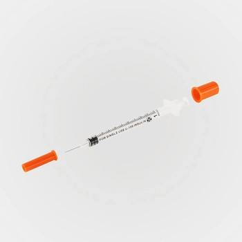 SF Medical 1 мл U100 (упаковка 100 шт) Инсулиновый шприц с интегрированной иглой 30Gх1/2 (0.3*13 мм)