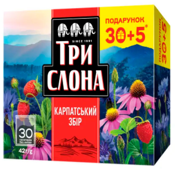 Чай Три слона Карпатский сбор 30*1,4г б/н 42г (16)
