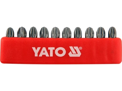 Набір насадок викруткових "Pozidriv" РZ3 x 25 мм. HEX 1/4" 10 шт. YATO (YT-0472)