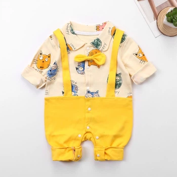 Чоловічок дитячий Baby з котиками Жовтий 90см 7247