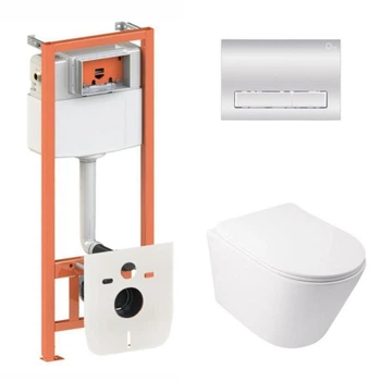 Инсталляция 4 в 1 Qtap Nest Swan Хром (QT16335179W45154)