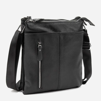 Сумка-планшет мужская кожаная Tiding Bag M56-3639A Черная