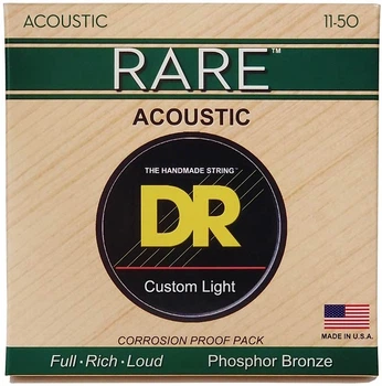 Струни для акустичної гітари DR STRINGS RARE ACOUSTIC PHOSPHOR BRONZE - CUSTOM LIGHT (11-50)