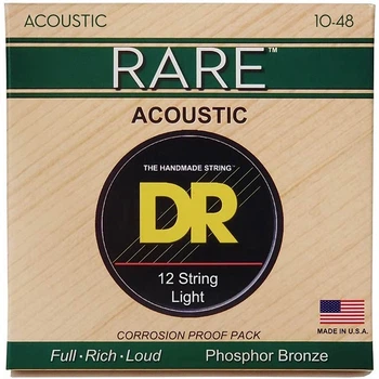 Струны для акустической гитары DR STRINGS RARE ACOUSTIC PHOSPHOR BRONZE - 12 STRING (10-48)