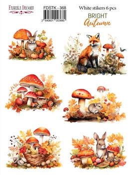 Набор наклеек (стикеров) Фабрика Декору 6 шт bright autumn #368, 1 лист, FDSTK-368