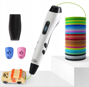 3D ручка для творчості Geeetech TG17 3D PLA/PCL/ABS з комплектом ниток 28 м Біла