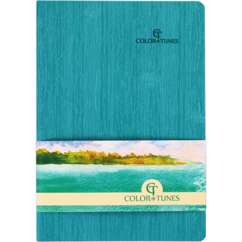 Блокнот діловий BM.295200-06 COLOR TUNES А5, 96 арк, лінія, обкладинка штучна шкіра, бірюзовий (50)