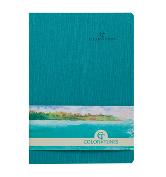 Блокнот діловий BM.295100-06 COLOR TUNES A5, 96 арк, клітинка, обкладинка штучна шкіра, бірюзов (50)