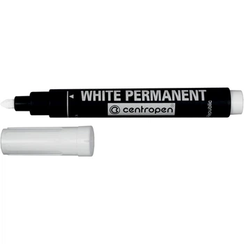 Маркер Centropen Permanent 2.5 мм белый (8586/11)
