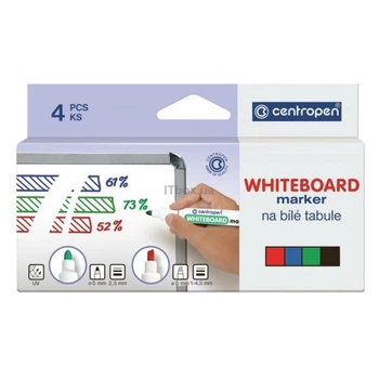 Комплект из 4 маркеров Centropen Board 2.5 мм ассорти (8559/4 / CB)