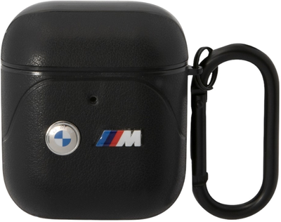 Чохол CG Mobile BMW Leather Curved Line для AirPods 1 / 2 Black (3666339089535)