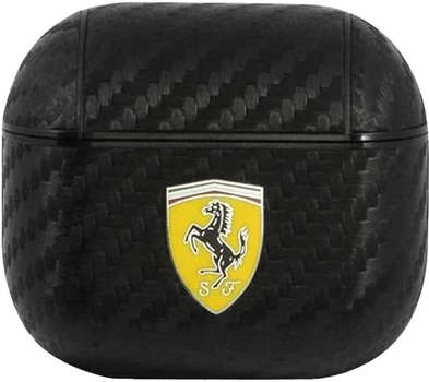 Чохол CG Mobile Ferrari On Track PU Carbon Yellow Metal Logo для AirPods 3 Black (3666339009632)