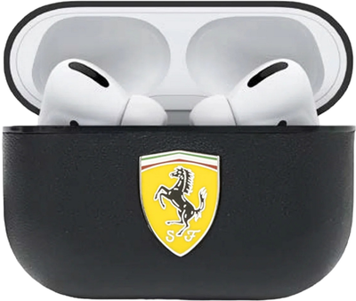 Чохол CG Mobile Ferrari On Track PU Carbon Yellow Metal Logo для AirPods Pro 2 Black (3666339112318)