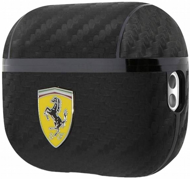 Чохол CG Mobile Ferrari On Track PU Carbon Yellow Metal Logo для AirPods Pro Black (3700740485347)