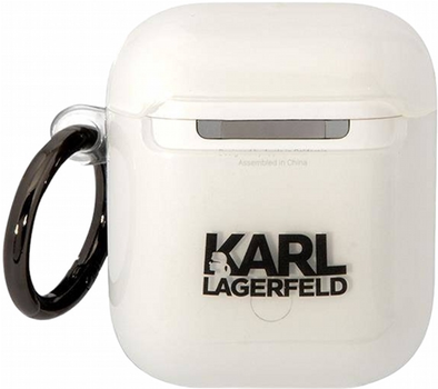 Etui CG Mobile Karl Lagerfeld Ikonik Choupette do AirPods 1 / 2 Przezroczysty (3666339088040)