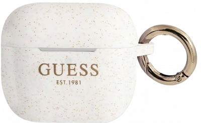 Чохол CG Mobile Guess Silicone Glitter для AirPods 3 White (3666339010256)