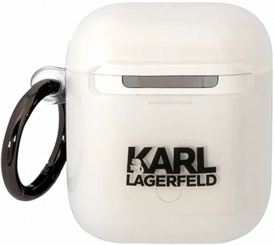Etui CG Mobile Karl Lagerfeld Karl`s Head do AirPods 1 / 2 Przezroczysty (3666339087982)