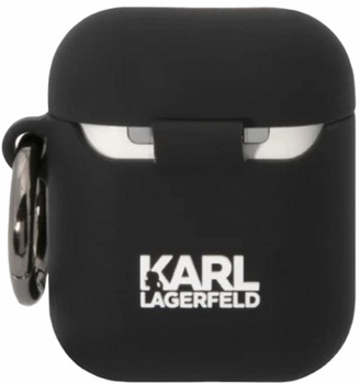 Чохол CG Mobile Karl Lagerfeld Silicone Karl Head 3D для AirPods 1 / 2 Black (3666339087807)