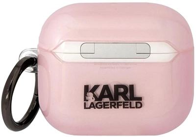 Etui CG Mobile Karl Lagerfeld Ikonik Choupette do AirPods 3 Różowy (3666339088095)