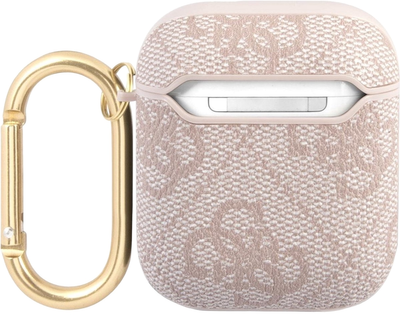 Etui CG Mobile Guess 4G Script Metal Collection GUA24GSMP do AirPods 1 / 2 Różowy (3666339009755)