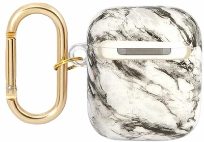 Etui CG Mobile Guess Marble Strap Collection GUA2HCHMAG do AirPods 1 / 2 Szary (3666339047160)