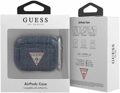 Чохол CG Mobile Guess Jeans Collection GUACAPTPUJULDB для AirPods Pro Dark Blue (3700740485668)