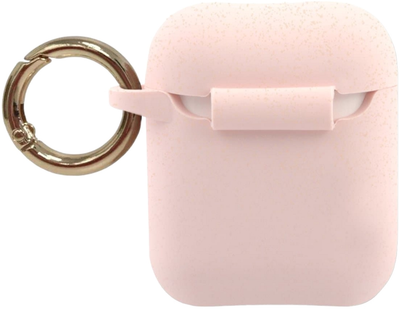 Чохол CG Mobile Guess Silicone Glitter GUACCSILGLLP для AirPods 1 / 2 Pink (3700740463802)