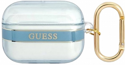 Etui CG Mobile Guess Strap Collection GUA3HHTSB do AirPods 3 Niebieski (3666339047122)